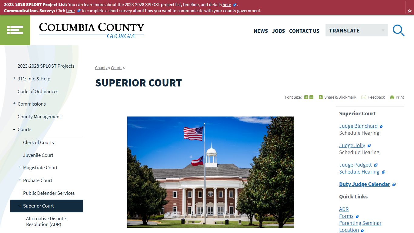 Superior Court | Columbia County, GA